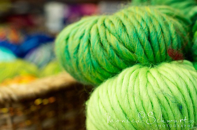 Fluffy-green-wool