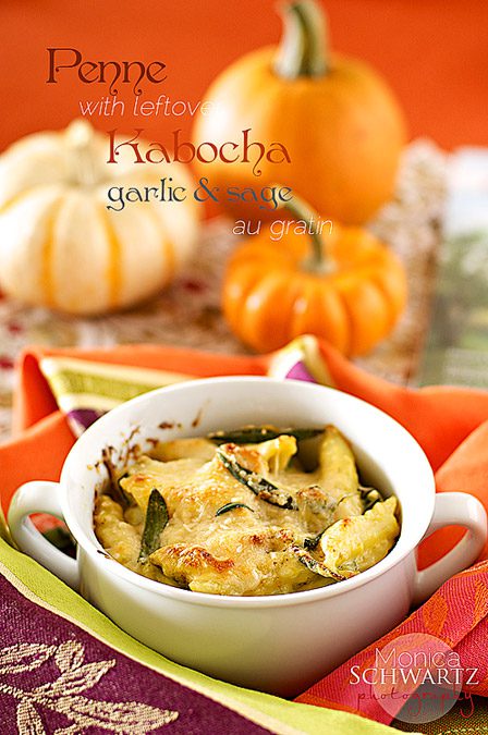 Penne-with-Kabocha-Garlic-and-Sage-au-gratin