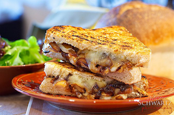 Grilled Cheese Sandwich with Hamakua Mushrooms & Balsamic Caramelized Onions