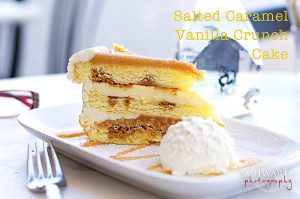 Salted Caramel Vanilla Crunch Cake at Salito's Restaurant in Sausalito