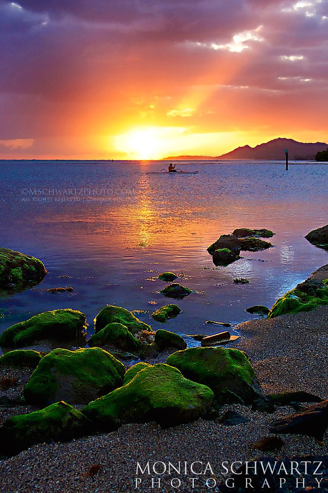Sunset-over-Diamond-Head-from-Hawaii-Kai-Honolulu-Oahu-Hawaii