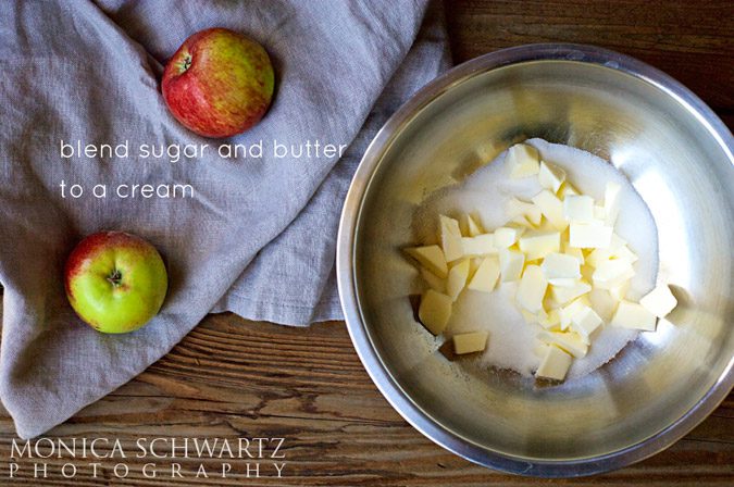 Blending-butter-and-sugar-for-apple-cake