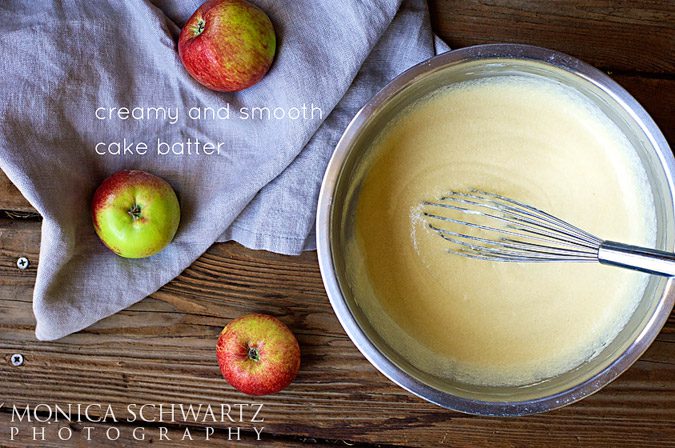 Perfectly-smooth-cake-batter-for-apple-cake