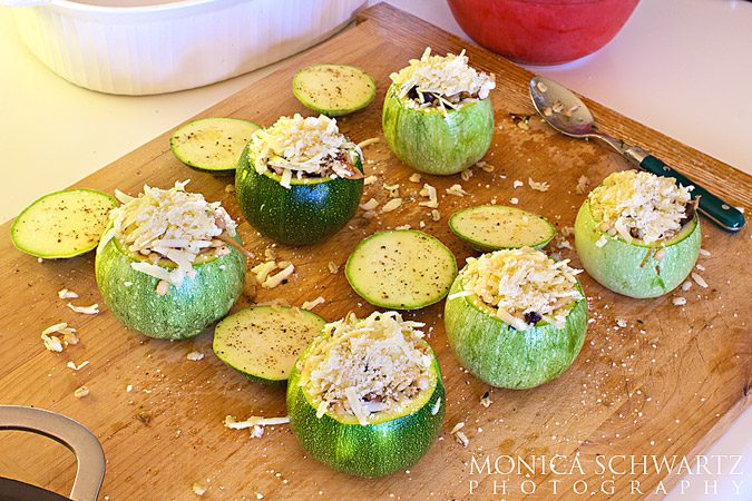 Recipe-for-Baked-Zucchini-stuffed-with-Barley-Mushrooms-and-Toma-cheese