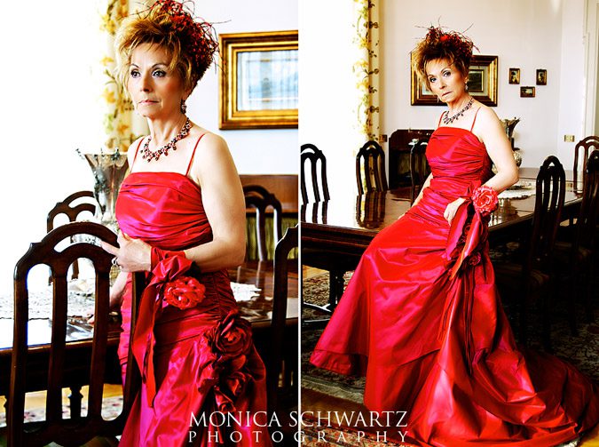 Portrait-of-a-beautiful-woman-wearing-a-red-ball-gown
