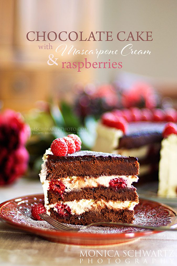 Recipe-for-chocolate-cake-with-mascarpone-cream-and-raspberries