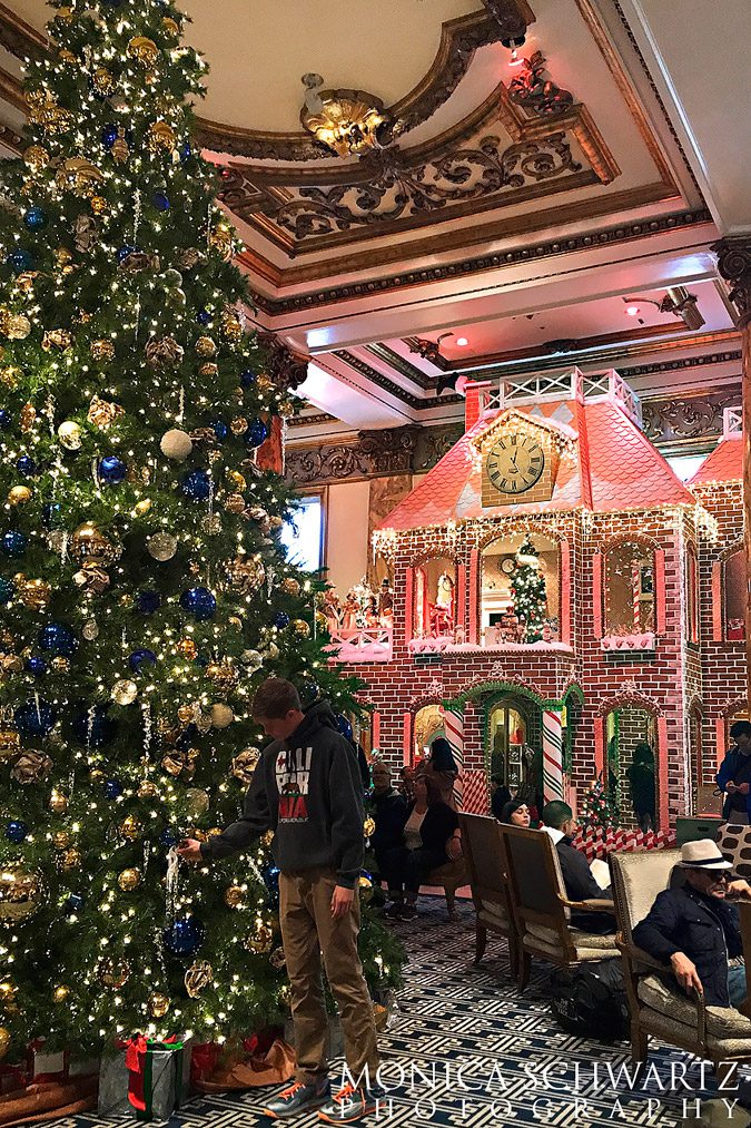 Christmas-tree-and-lifesize-gingerbread-house-in-the-lobby-of-the-Fairmont-Hotel-in-San-Francisco