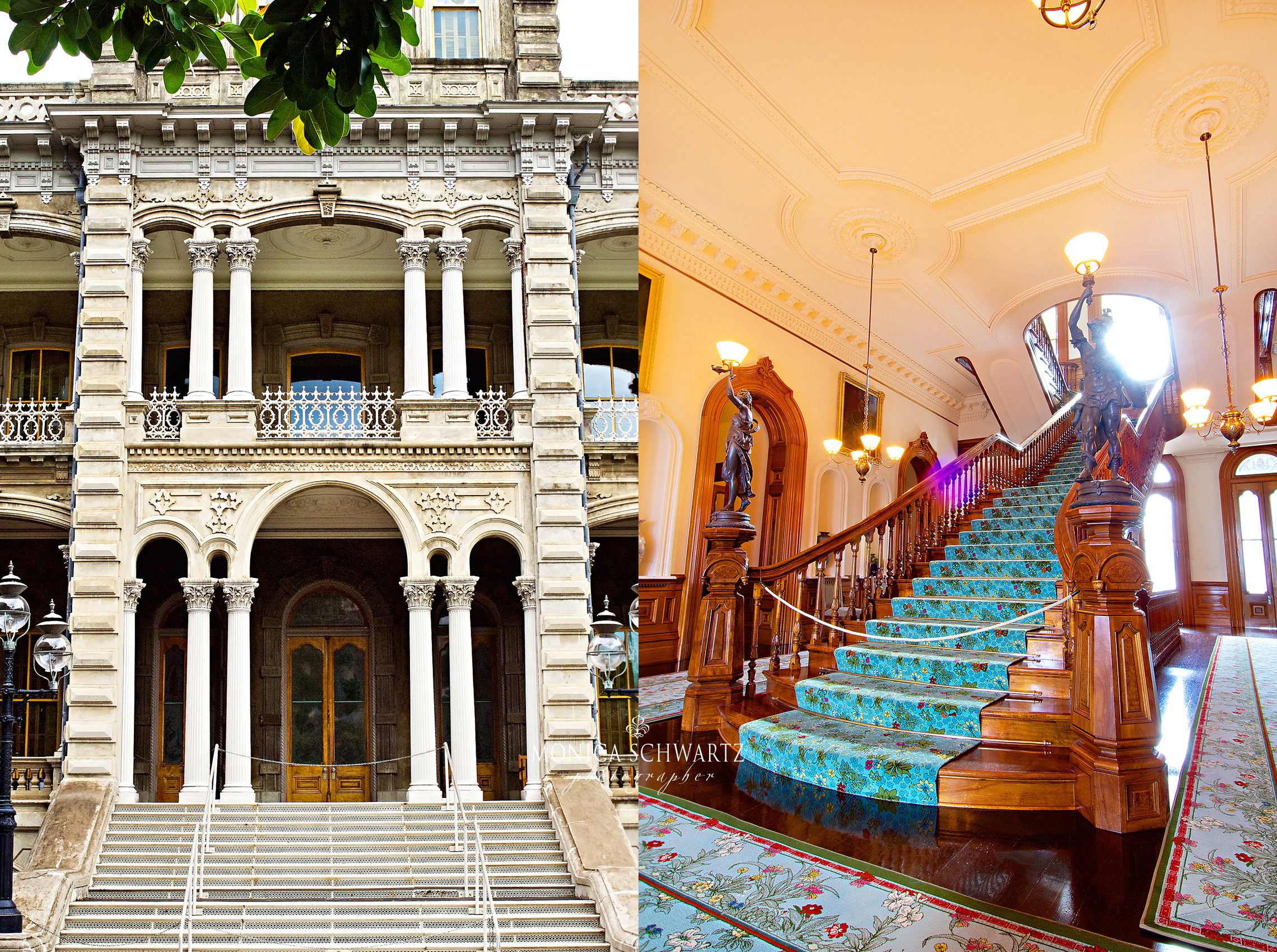 Iolani-Palace-exterior-and-grand-staircase-Honolulu-Hawaii