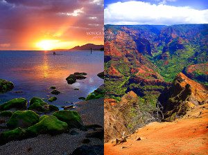Sunset-on-Diamond-Head-Honolulu-Oahu-and-Waimea-Canyon-Kauai-Hawaii
