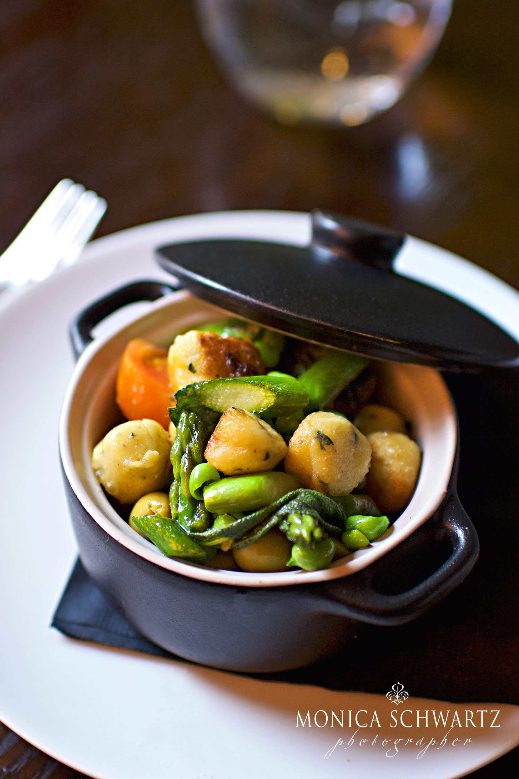 Herb-gnocchi-with-spring-vegetables-at-Basil-Restaurant-in-carmel-by-the-Sea-California