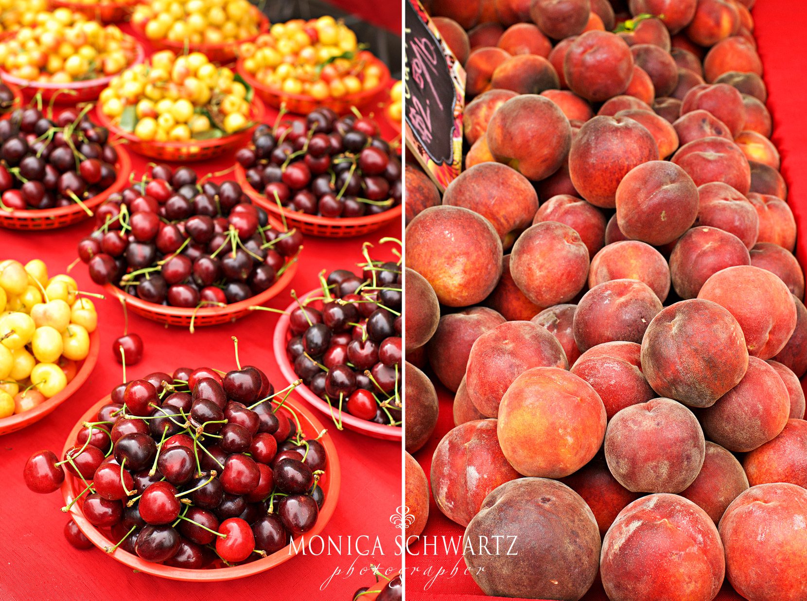 Cherries-and-peaches-at-the-farmers-market-in-Carmel-by-the-Sea-California