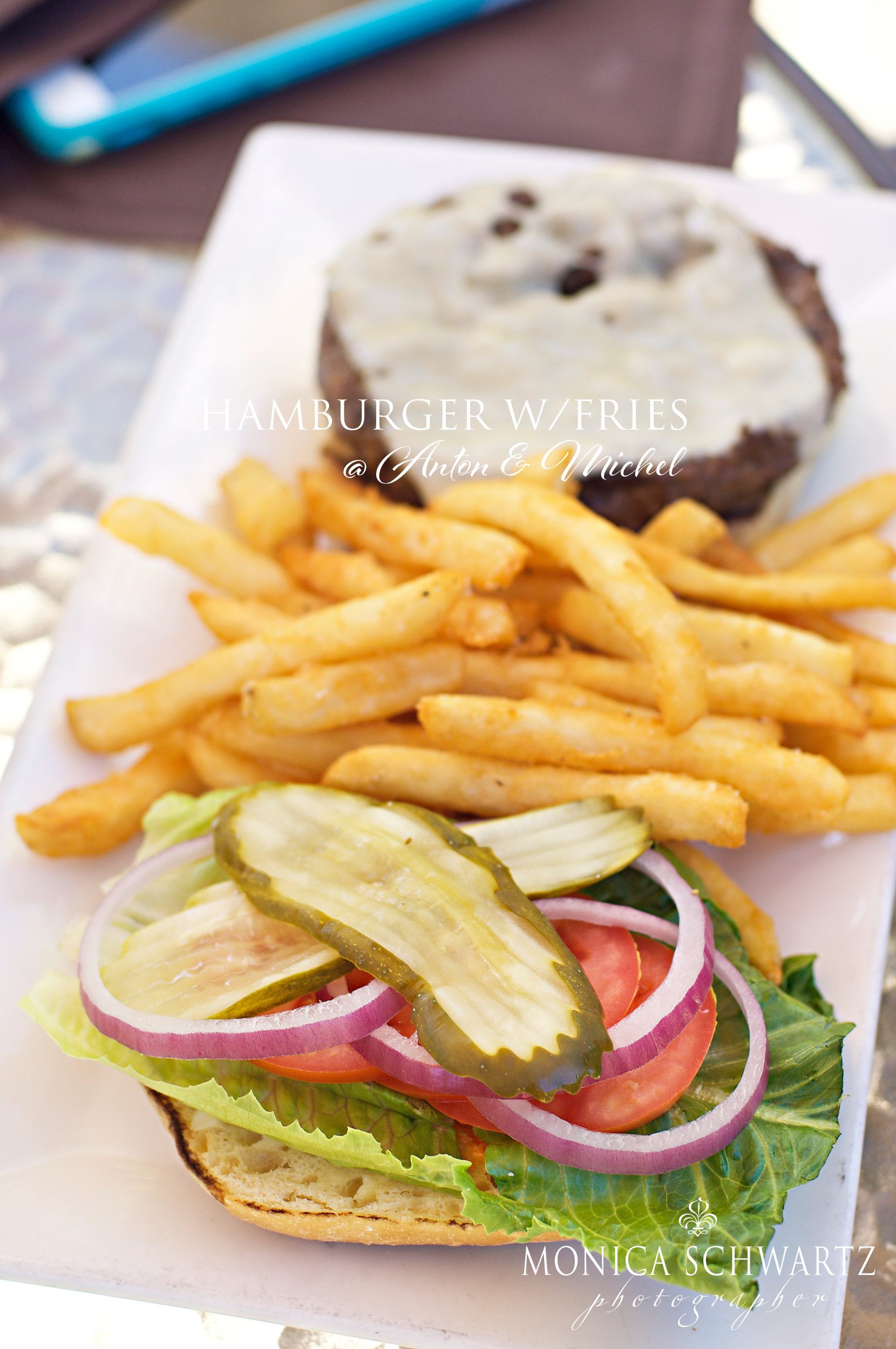 Hamburger-and-fries-at-Anton-and-Michel-restaurant-Carmel-by-the-Sea-California