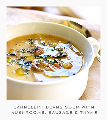 Cannellini-Beans-Soup-with-Mushrooms-Sausage-and-Thyme-recipe