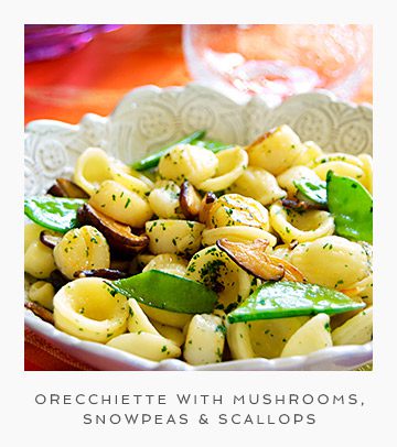 Recipe-for-Orecchiette-pasta-with-Mushrooms-Snowpeas-and-Scallops