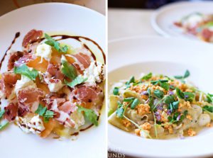 Coppa-and-burrata-salad-and-English-Pea-Agnolotti-at-The-Girl-and-the-Fig-Restaurant-in-Sonoma-California