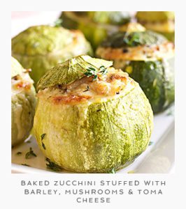 Recipe-for-Baked-Zucchini-stuffed-with-Barley-Mushrooms-and-Toma-Cheese