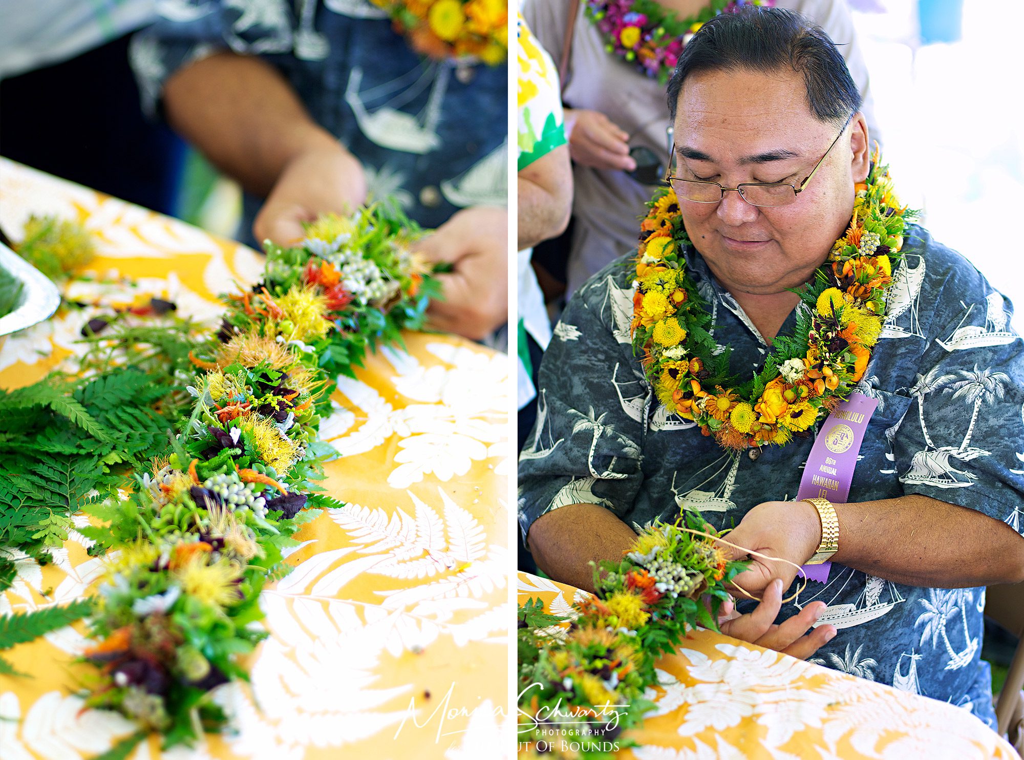 Lei-making-demonstration-at-the-May-Day-celebrations-in-Honolulu-Hawaii-2013
