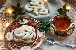 Afternoon-tea-and-Vanillekipferl-cookies-for-the-Holidays-and-Christmas
