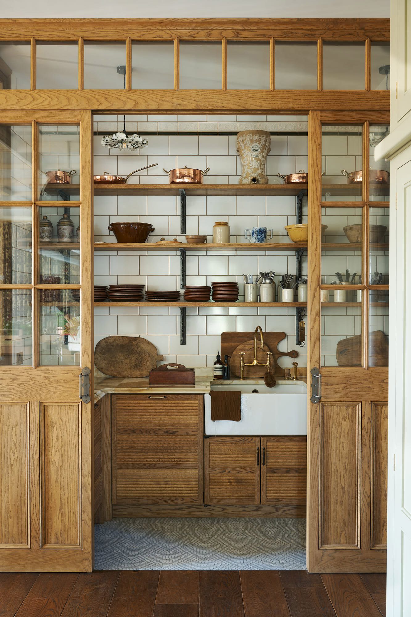 The Haberdasher Pantry within a Classic English Kitchen by deVOL Kitchens, UK
