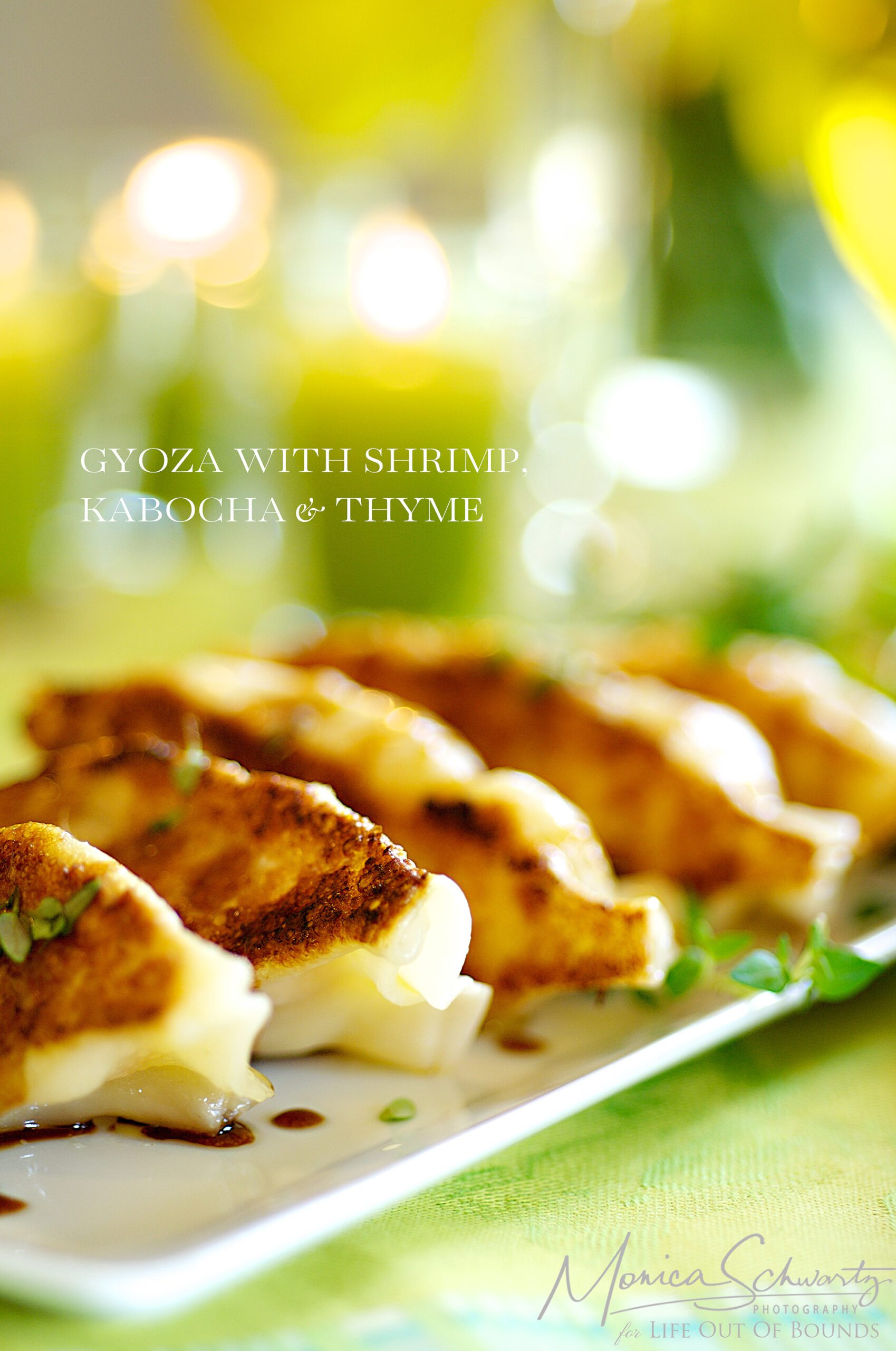 Gyoza (potstickers) with Shrimp, Kabocha and Thyme, recipe