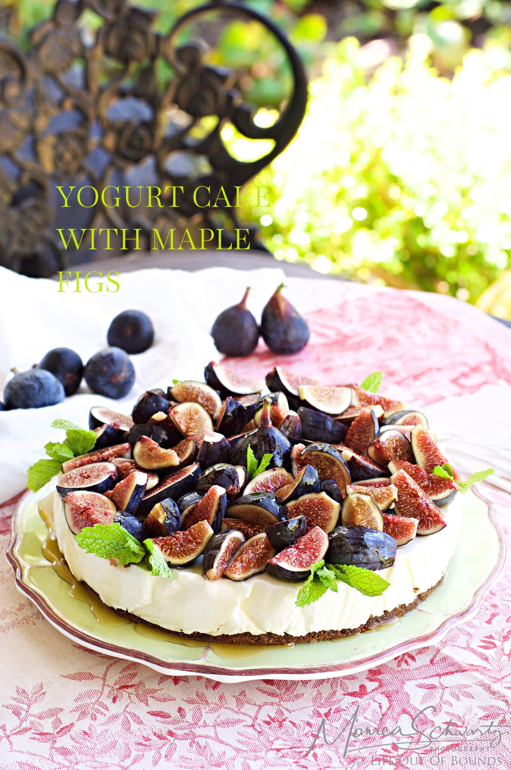 Easy, no-bake yogurt cake with Maple Figs, recipe