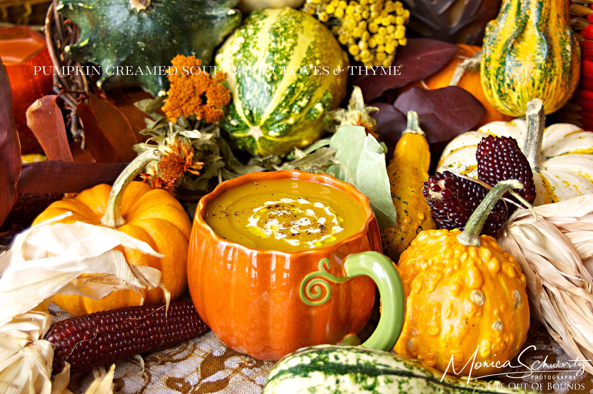 Pumpkin Creamed Soup with Cloves & Thyme, recipe