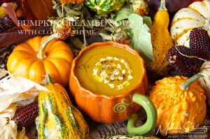 Pumpkin Creamed Soup with Cloves & Thyme, recipe