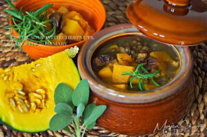 Lentil Soup with Chestnuts, Kabocha and Rosemary, recipe