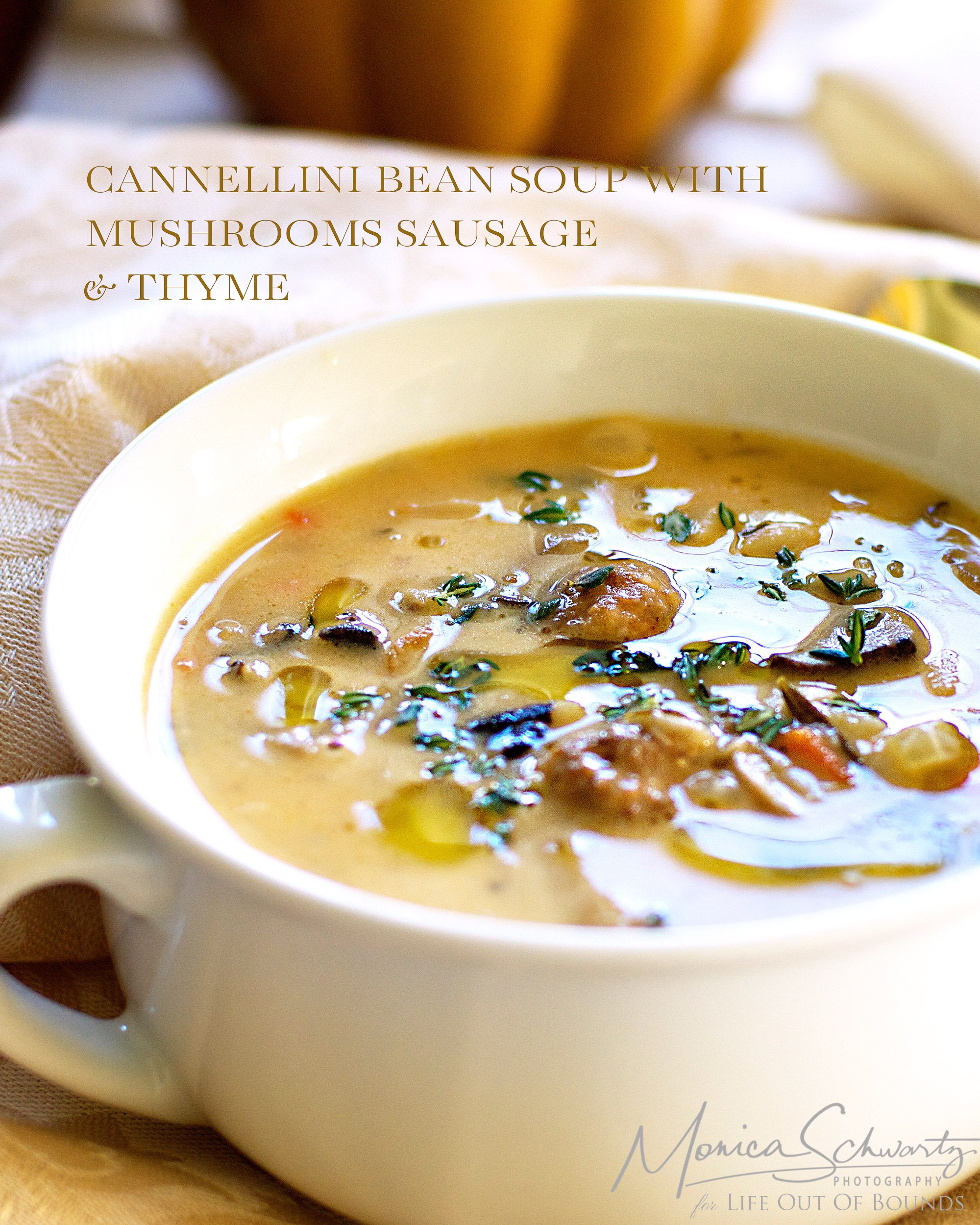 Cannellini Bean Soup with Mushrooms, Sausage & Thyme | Recipe