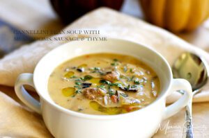 Cannellini Bean Soup with Mushrooms, Sausage & Thyme | Recipe