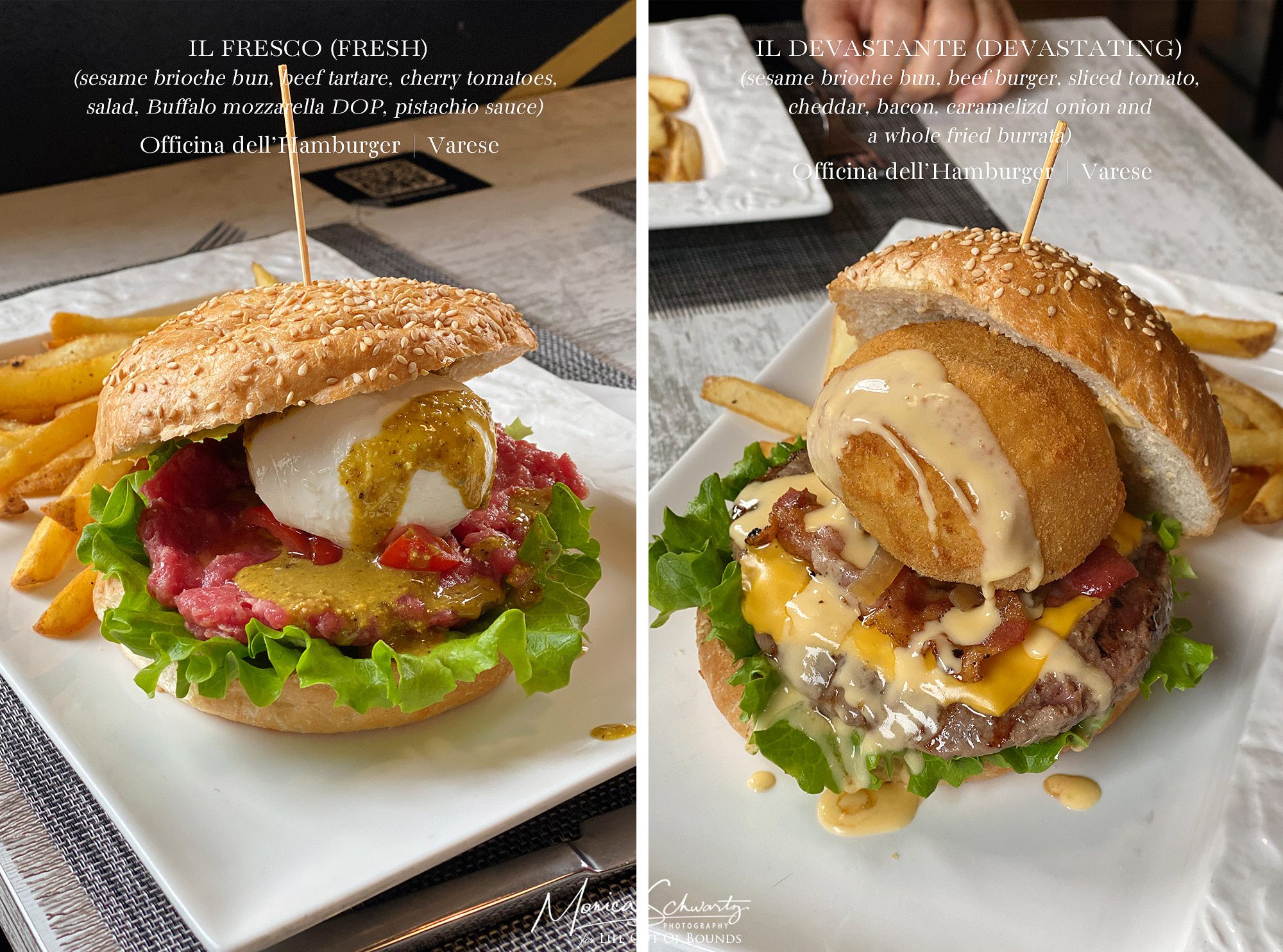 Fabulous Hamburgers at L'Officina dell'Hamburger in Varese, Italy