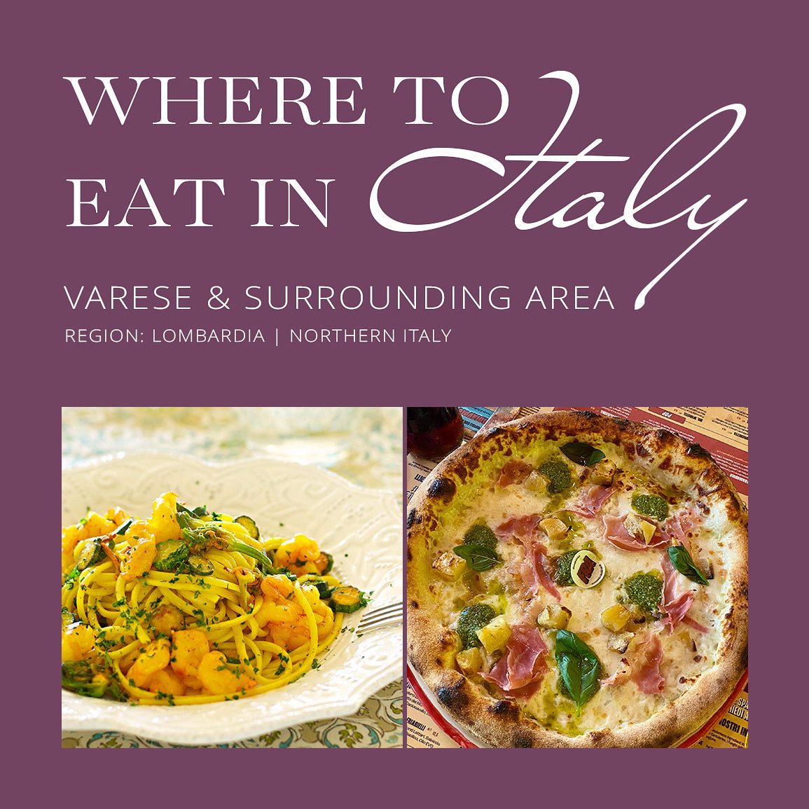 Where to Eat In Italy, Varese area - e-book widget 1 on home page