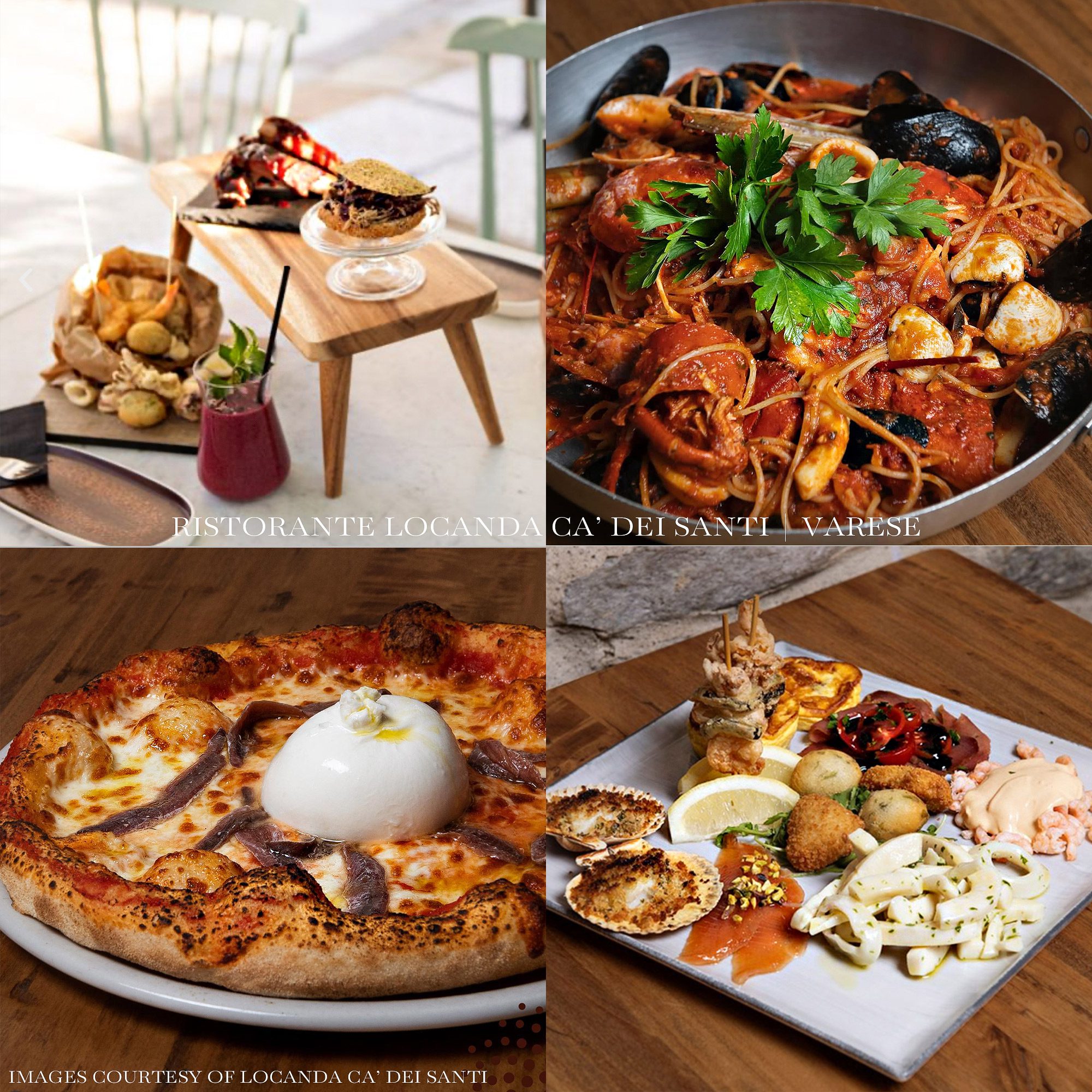 Scrumptious food at Ristorante Locanda Cá dei Santi in Varese, Italy