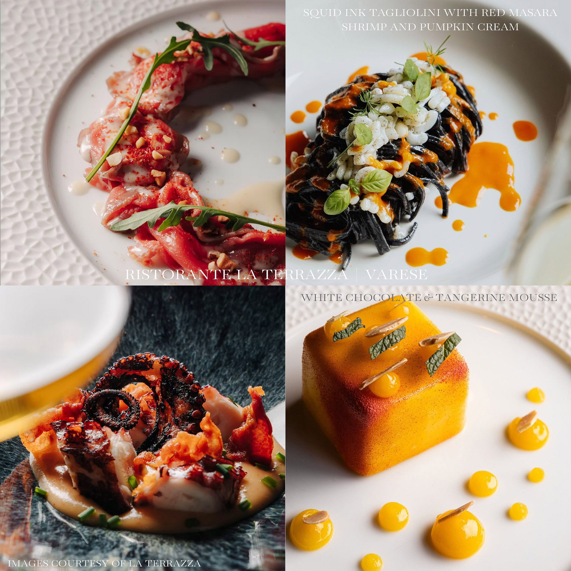 Scrumptious food at Ristorante La Terrazza in Varese, Italy