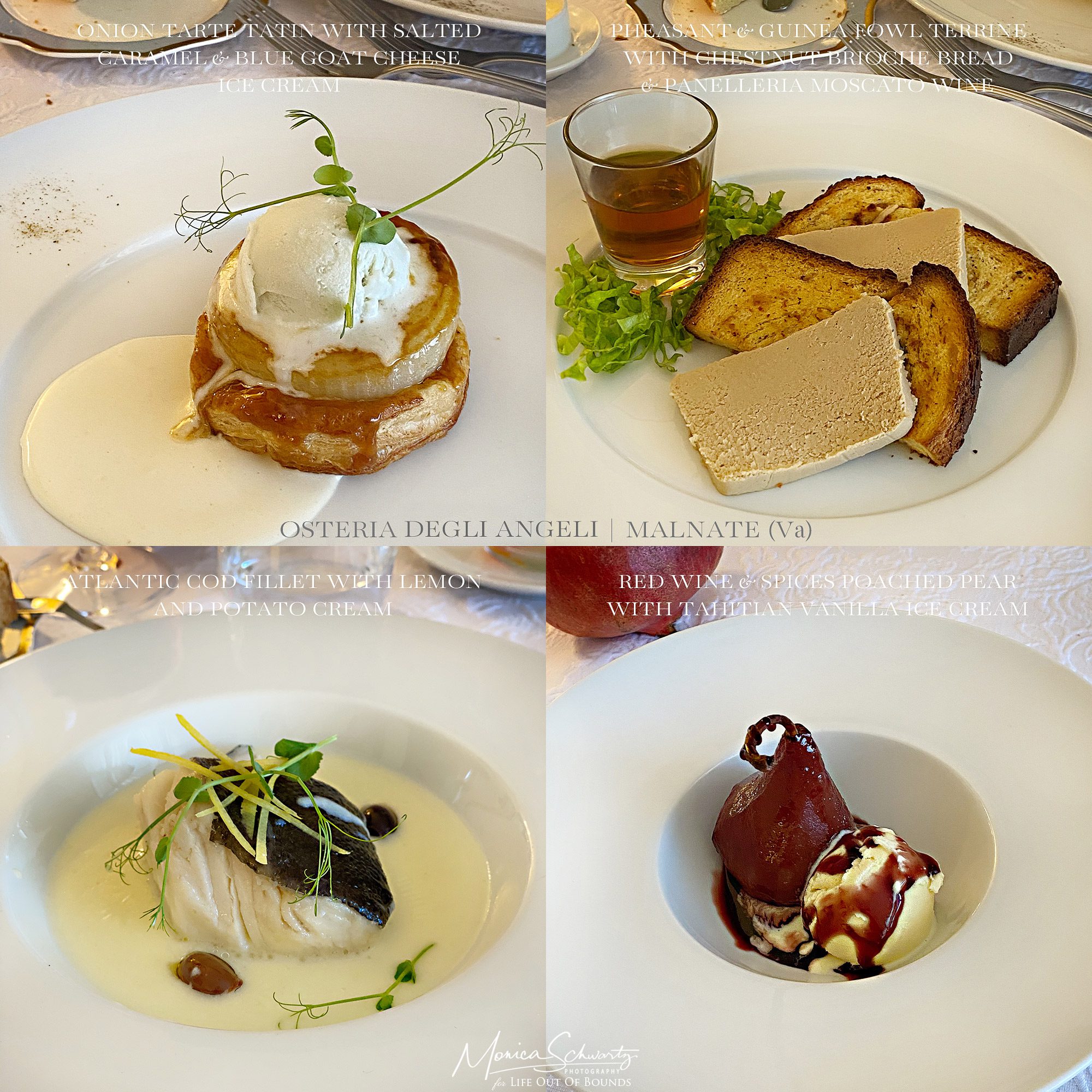 Scrumptious food at Ristorante Osteria degli Angeli in Malnate (Varese), Italy