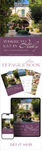 Where to Eat In Italy, Varese area - e-book widget in sidebar
