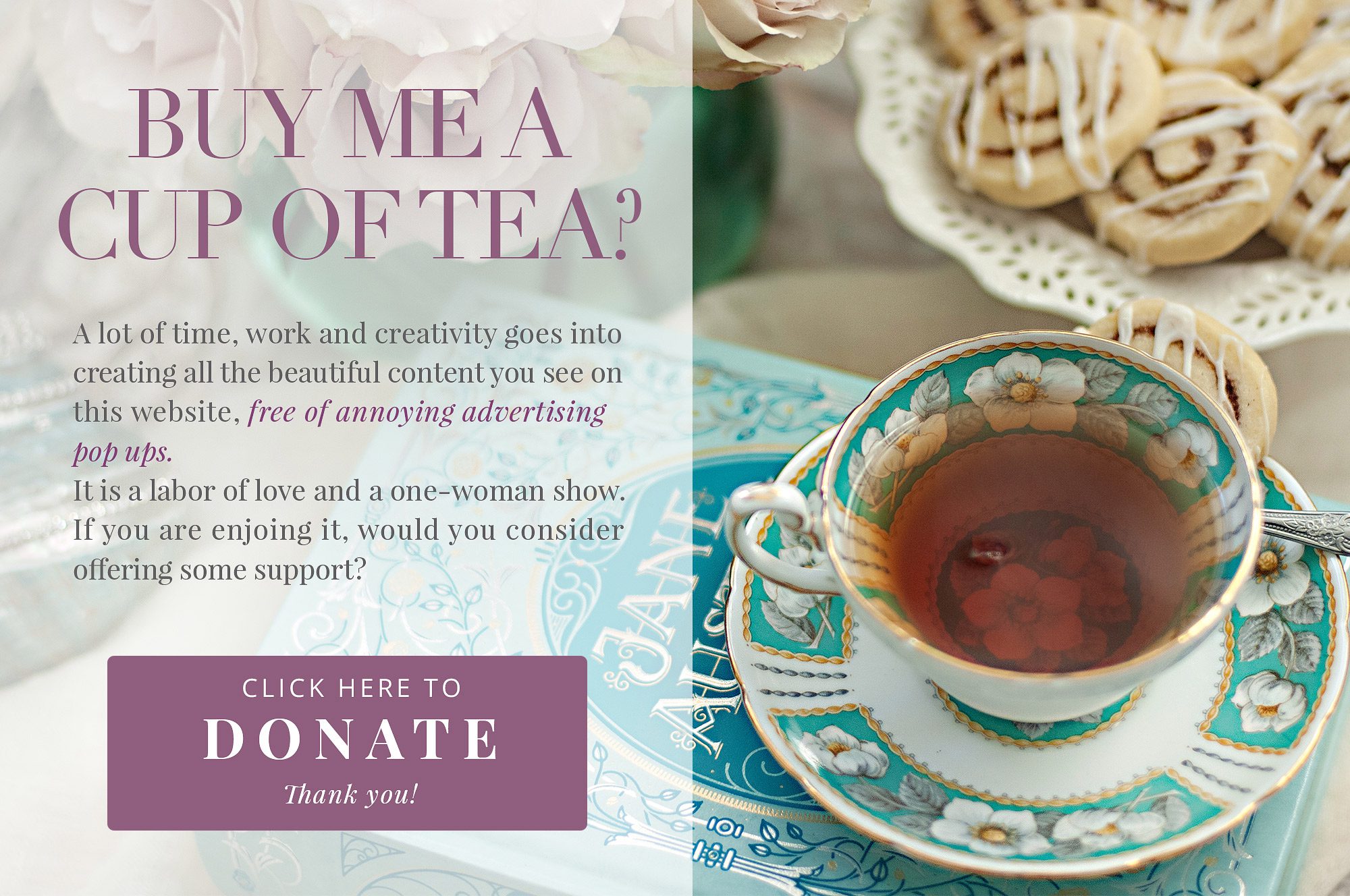 Buy Me a Cup of Tea - Donation widget new